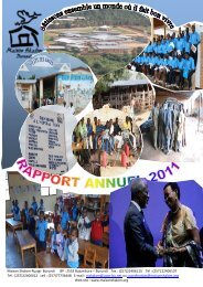 Rapport annuel 2011 - Un avenir pour les enfants au Burundi