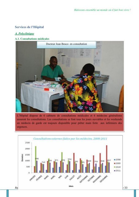 Rapport annuel 2011 - Un avenir pour les enfants au Burundi