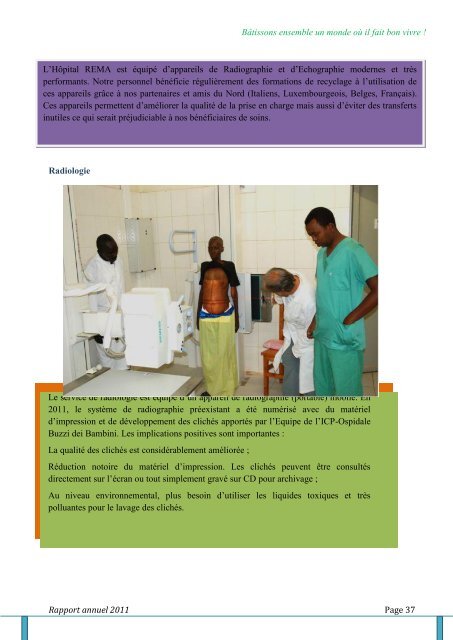 Rapport annuel 2011 - Un avenir pour les enfants au Burundi