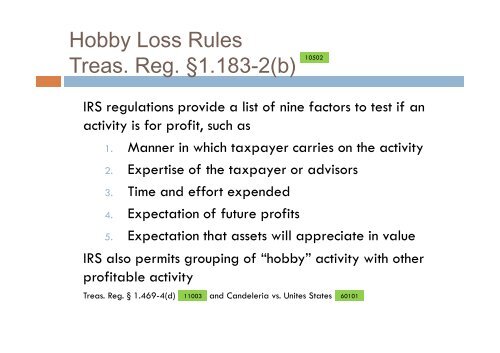 NBAA 2011 Tactics to Avoid and Survive an IRS Audit