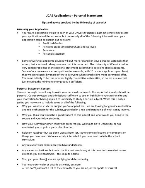 university of manchester personal statement undergraduate