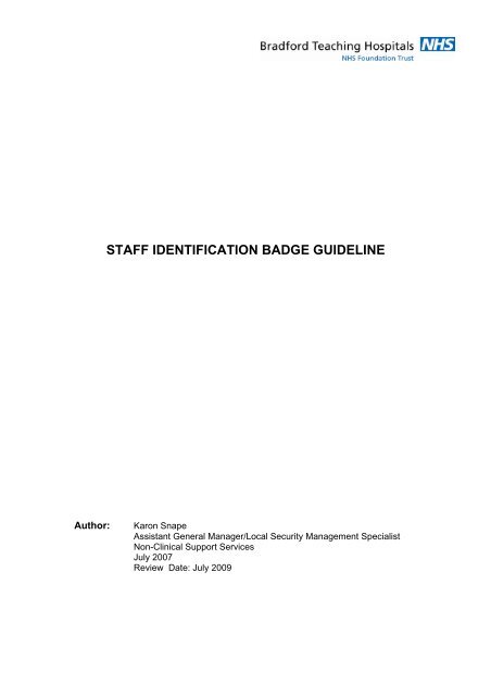 Joint Replacement Id Card Nhs