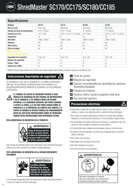 GBC5107 SC170-SC180 Manual US