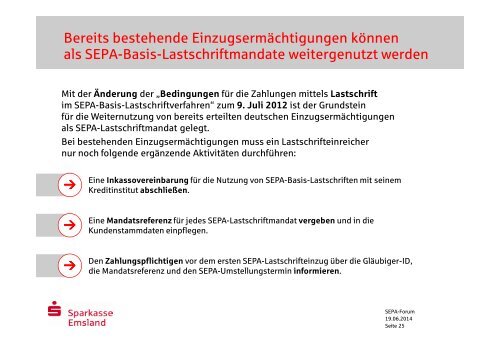 SEPA-Lastschriften - Sparkasse Emsland