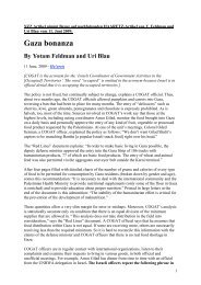 investigative report by journalists Yotam Feldman and Uri Blau - Gisha