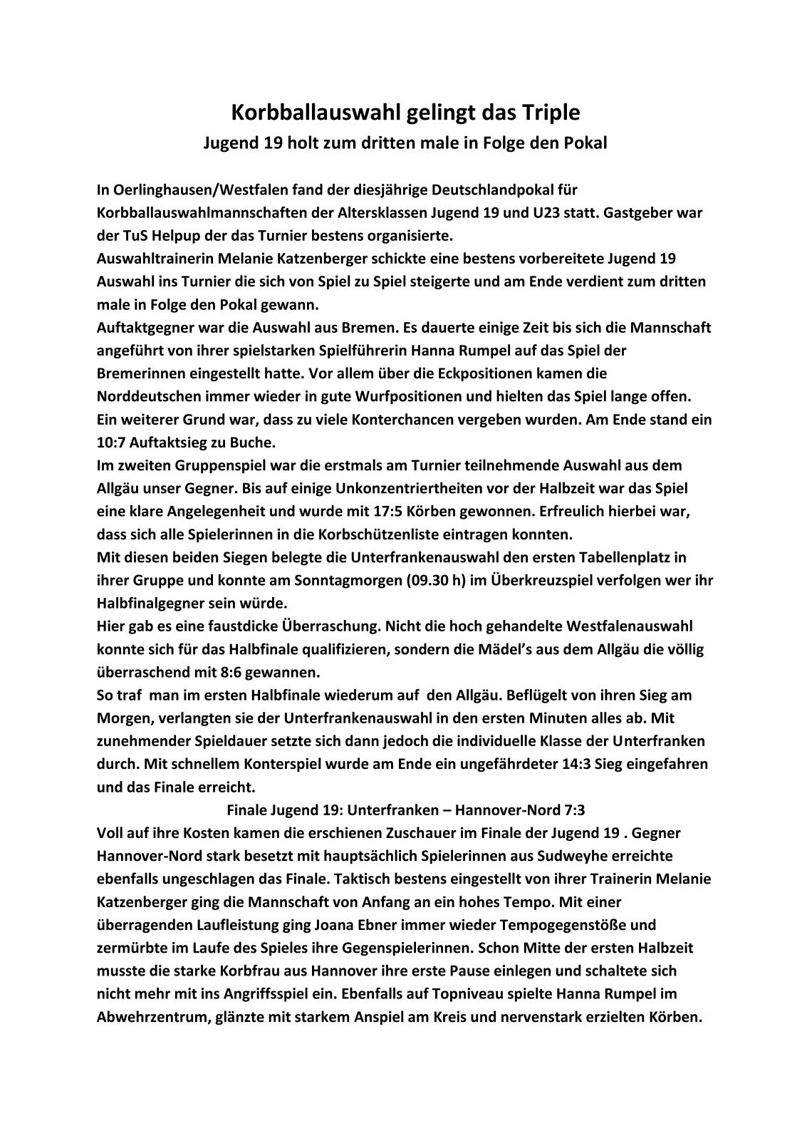 10 free Magazines from KORBBALL.BAYERN.DE