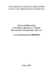 Karolínka 2009/10 - Katolická teologická fakulta - Univerzita Karlova