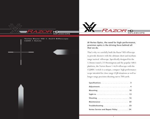 Vortex Scope Ring Height Chart