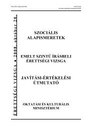 SZOCIÁLIS ALAPISMERETEK JAVÍTÁSI-ÉRTÉKELÉSI ÚTMUTATÓ