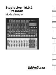 StudioLive™ 16.0.2 Presonus - Univers-sons.com