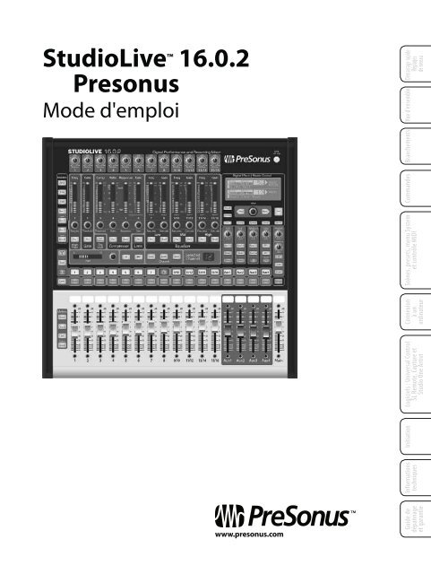 StudioLive™ 16.0.2 Presonus - Univers-sons.com