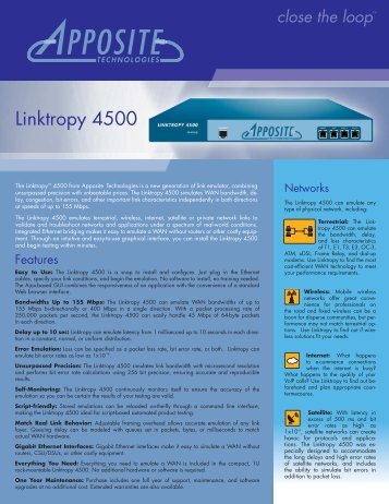 Linktropy 4500 Product Brochure - Ei-Infocomm Pte Ltd
