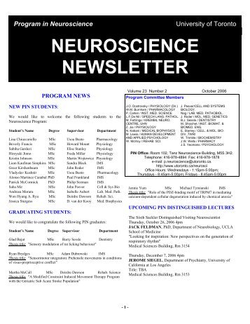 Volume 23 Number 02 - Program in Neuroscience, University of ...