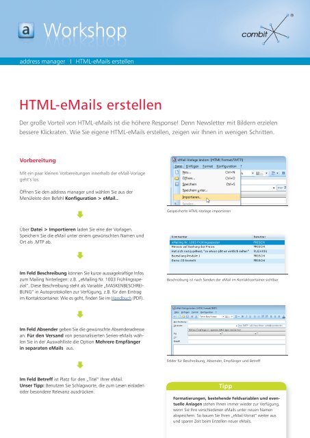 HTML-eMail erstellen PDF (800 KB)
