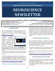 Vol.26 Num - Program in Neuroscience, University of Toronto