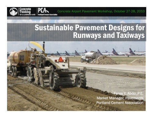 Sustainable Pavement Designs for Runways and Taxiways