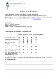 Customer Service Questionnaire - MeathVEC