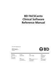 BD FACSCanto Clinical Software Reference Manual