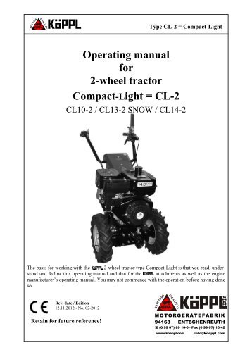 Operators Manual for the Koeppl Compact Light