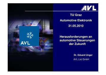 (AVL List, Graz) am 31. Mai 2010 zum Thema - Institut fÃ¼r Elektronik ...