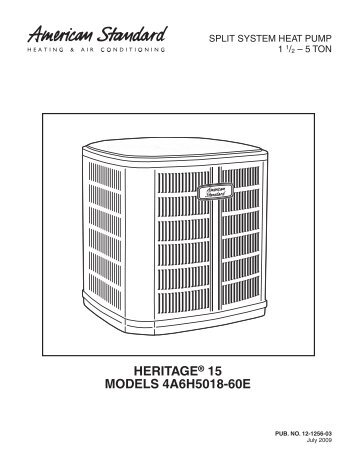 Product Data American Sta Heritage 15 Models 4a6h5018 60e Wolff Bros Supply Inc