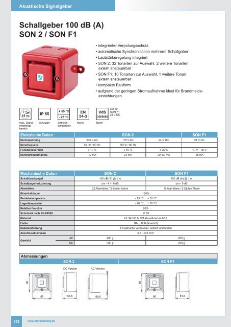 Schallgeber 100 dB (A) SON 2 / SON F1 - IKS-Sottrum