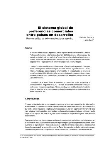 El sistema global de preferencias comerciales entre paÃ­ses en ...