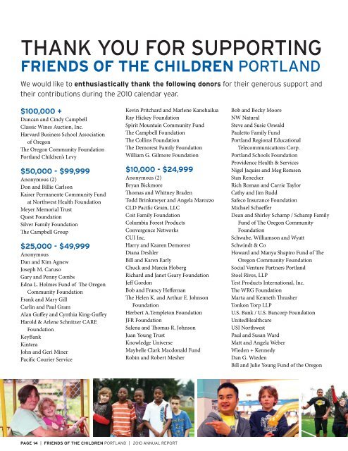 2010 Annual Report - Friends of the Children