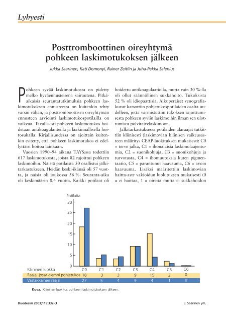 Posttromboottinen oireyhtymä pohkeen ... - Duodecim