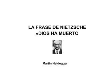 LA FRASE DE NIETZSCHE Â«DIOS HA MUERTO