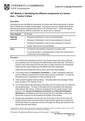 Identifying and selecting lesson aims - Finchpark