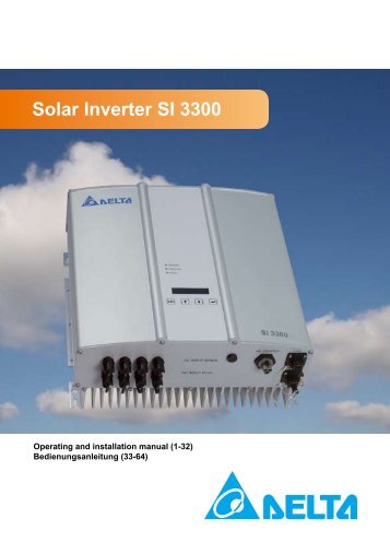 Solar Inverter SI 3300 - ET SolarPower GmbH