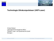 Technologie Ultrakurzpulslaser (UKP-Laser) - TRUMPF Laser