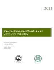 Improving EQAO Grade 9 Applied Math Scores Using Technology