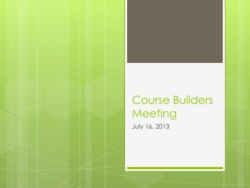 Course Builders Meeting - Binghamton University