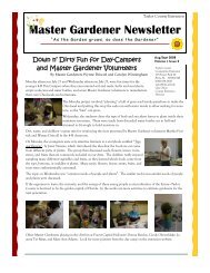 Master Gardener Newsletter - Taylor County Extension