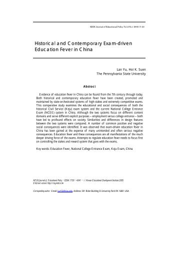 Historical and Contemporary Exam-driven ... - Suen.ed.psu.edu