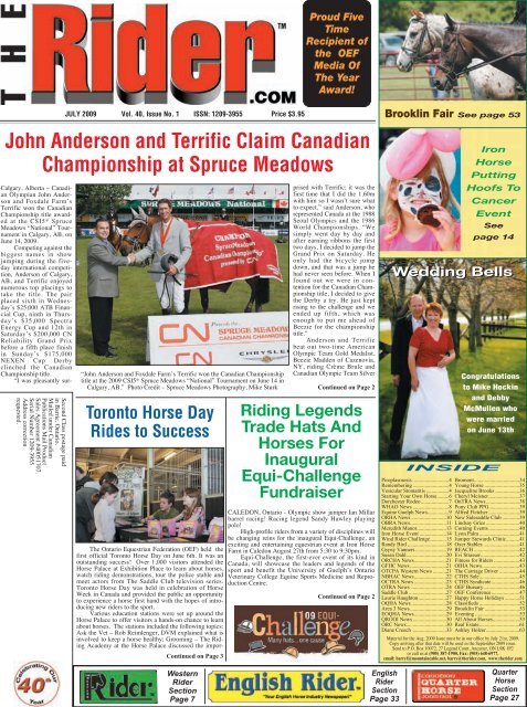 John Anderson and Terrific Claim Canadian ... - The Rider