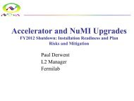 Accelerator and NuMI Upgrades - Fermilab