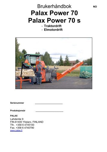Palax Power 70 Palax Power 70 s - NOA Maskin AS