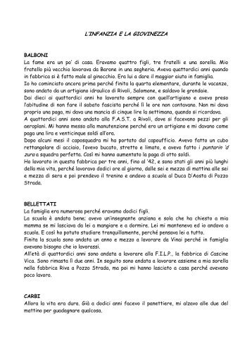 stampa le testimonianze - Rivolidistoria.it