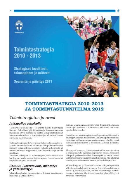toimintasuunnitelma ja toimintastrategia - Suomen Palloliitto