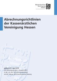 Abrechnungsrichtlinien - Kassenärztliche Vereinigung Hessen