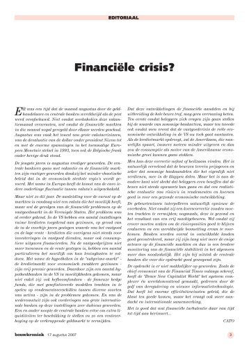 FinanciÃ«le crisis? - Notre Maison Passive en BÃ©ton