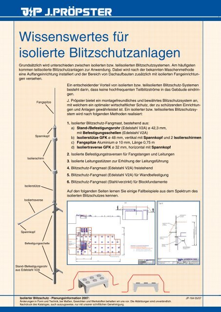 Isolierter Blitzschutz - Proepster.