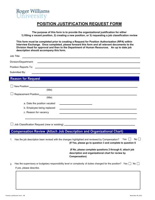 Job Position Chart