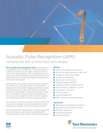 APR - Datasheet (English/U.S.) for Acoustic Pulse Recognition ...