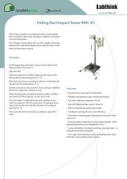 Falling Dart Impact Tester BMC-B1 - Garello & De Giosa snc