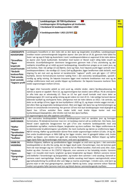 Landskapstyper i Hordaland 2009 - Fjell kommune