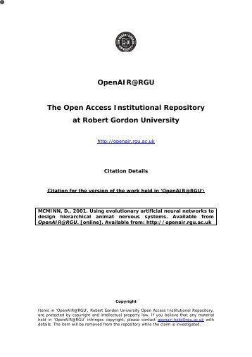 McMinn PhD thesis.pdf - OpenAIR @ RGU - Robert Gordon University